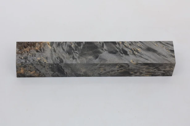 Klon jesionolistny czeczot grafit Ash-leaf Maple Burl Graphite stabilizowane drewno na długopis stabilized wood for pen blank