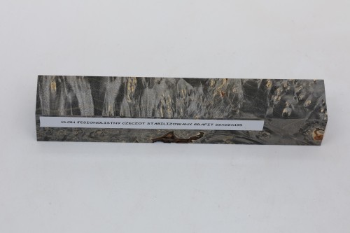 Klon jesionolistny czeczot grafit Ash-leaf Maple Burl Graphite stabilizowane drewno na długopis stabilized wood for pen blank