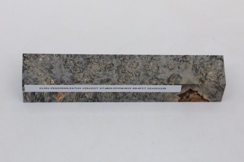 Klon jesionolistny czeczot grafit Ash-leaf Maple Burl Graphite stabilizowane drewno na długopis stabilized wood for pen blank