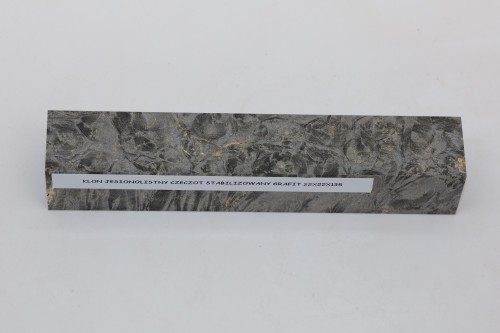 Klon jesionolistny czeczot grafit Ash-leaf Maple Burl Graphite stabilizowane drewno na długopis stabilized wood for pen blank