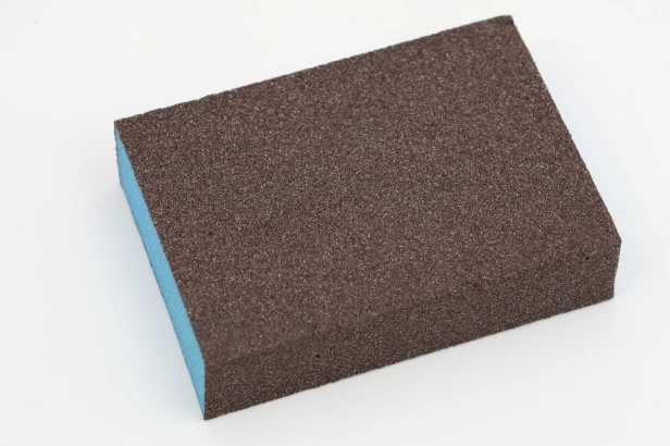 Gąbka ścierna kostka szlifierska czterostronny BLOK POLERSKI 69x98x26 mm Blue Power P80