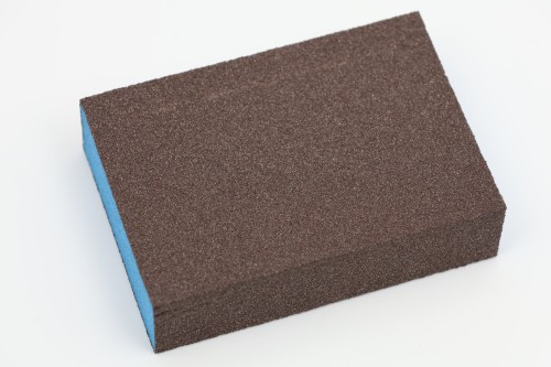 Gąbka ścierna kostka szlifierska czterostronny BLOK POLERSKI 69x98x26 mm Blue Power P100