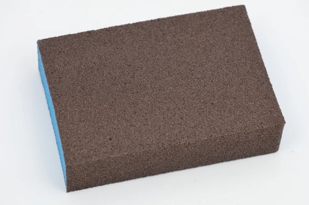 Gąbka ścierna kostka szlifierska czterostronny BLOK POLERSKI 69x98x26 mm Blue Power P120