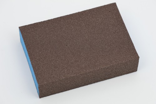 Gąbka ścierna kostka szlifierska czterostronny BLOK POLERSKI 69x98x26 mm Blue Power P180