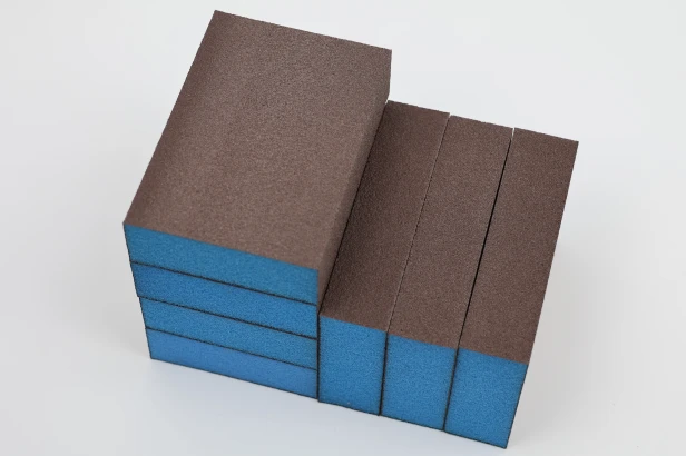 Gąbka ścierna kostka szlifierska czterostronny BLOK POLERSKI 69x98x26 mm Blue Power P180