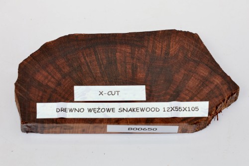 Drewno wężowe Snakewood X-CUT drewno na biżuterię wood for jewelry