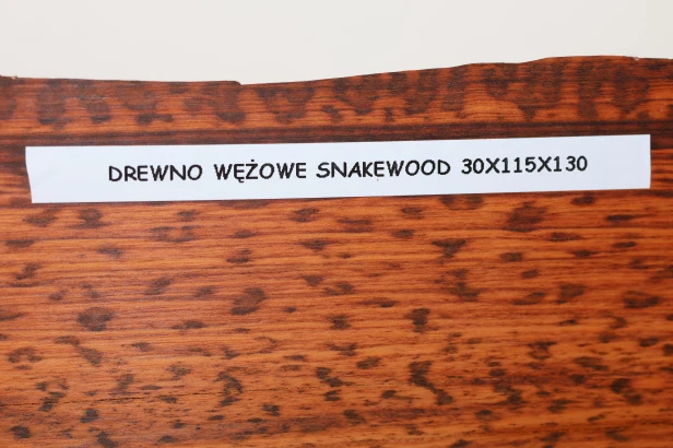 Drewno wężowe Snakewood drewno na biżuterię wood for jewelry