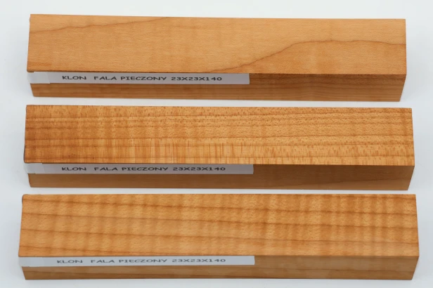 Klon pieczony fala Baked Maple Flame drewno do toczenia na długopis pen blank