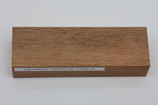 Dąb ostrolistny korkowy Holm Mediterranean Oak Cork drewno na rękojeść noża wood for knife