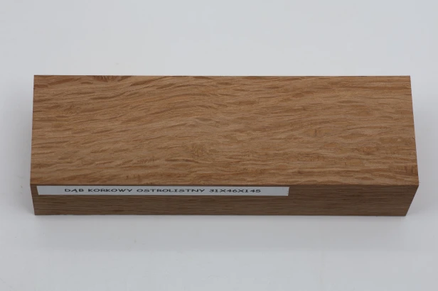 Dąb ostrolistny korkowy Holm Mediterranean Oak Cork drewno na rękojeść noża wood for knife