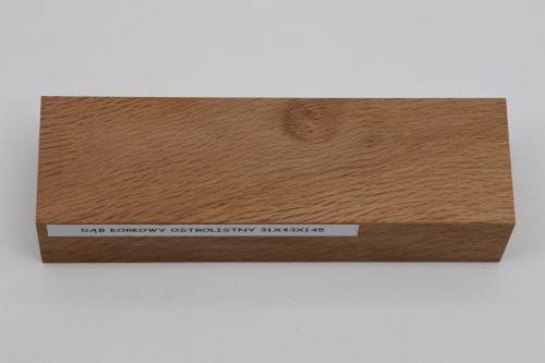 Dąb ostrolistny korkowy Holm Mediterranean Oak Cork drewno na rękojeść noża wood for knife
