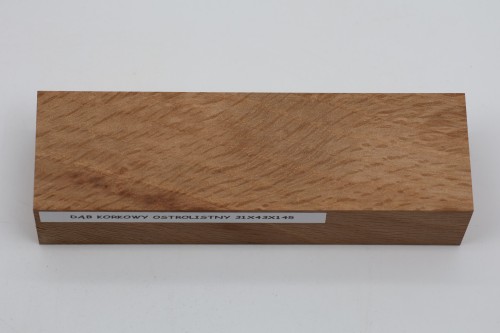 Dąb ostrolistny korkowy Holm Mediterranean Oak Cork drewno na rękojeść noża wood for knife