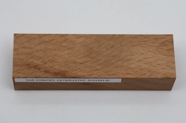Dąb ostrolistny korkowy Holm Mediterranean Oak Cork drewno na rękojeść noża wood for knife