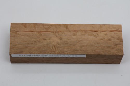 Dąb ostrolistny korkowy Holm Mediterranean Oak Cork drewno na rękojeść noża wood for knife
