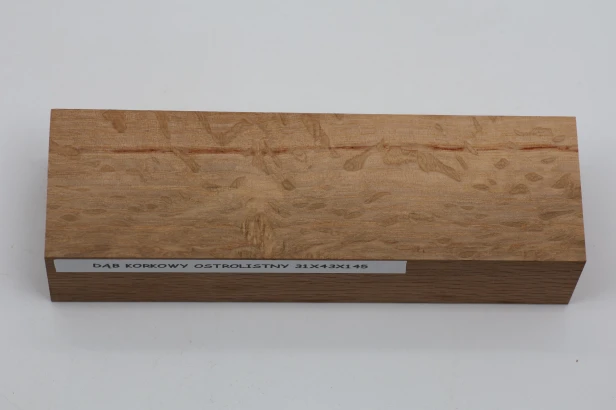 Dąb ostrolistny korkowy Holm Mediterranean Oak Cork drewno na rękojeść noża wood for knife
