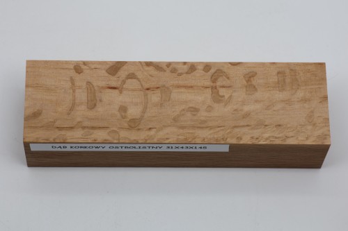 Dąb ostrolistny korkowy Holm Mediterranean Oak Cork drewno na rękojeść noża wood for knife