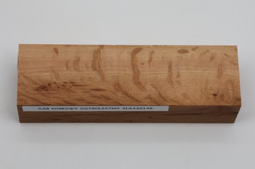 Dąb ostrolistny korkowy Holm Mediterranean Oak Cork drewno na rękojeść noża wood for knife