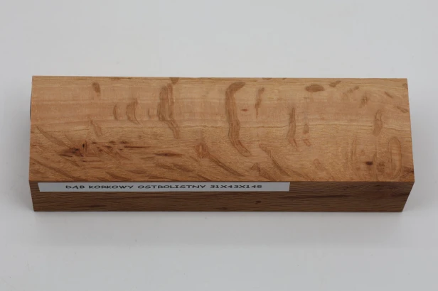 Dąb ostrolistny korkowy Holm Mediterranean Oak Cork drewno na rękojeść noża wood for knife