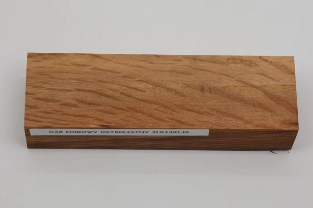 Dąb ostrolistny korkowy Holm Mediterranean Oak Cork drewno na rękojeść noża wood for knife