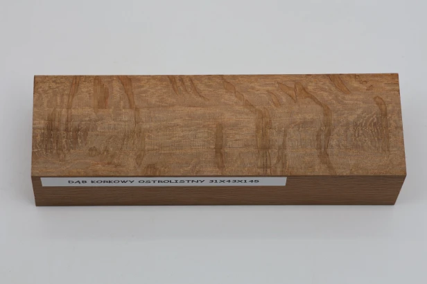 Dąb ostrolistny korkowy Holm Mediterranean Oak Cork drewno na rękojeść noża wood for knife