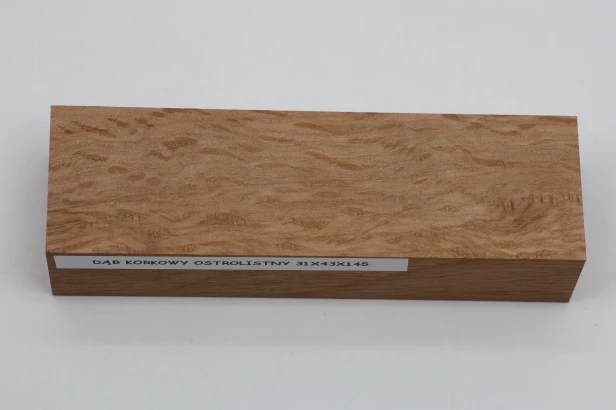 Dąb ostrolistny korkowy Holm Mediterranean Oak Cork drewno na rękojeść noża wood for knife