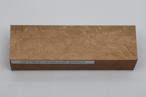Dąb ostrolistny korkowy Holm Mediterranean Oak Cork drewno na rękojeść noża wood for knife