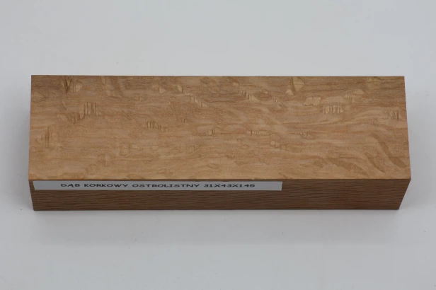 Dąb ostrolistny korkowy Holm Mediterranean Oak Cork drewno na rękojeść noża wood for knife