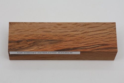 Dąb ostrolistny korkowy Holm Mediterranean Oak Cork drewno na rękojeść noża wood for knife