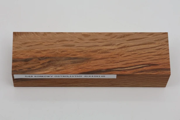 Dąb ostrolistny korkowy Holm Mediterranean Oak Cork drewno na rękojeść noża wood for knife
