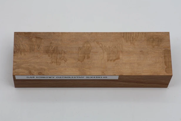 Dąb ostrolistny korkowy Holm Mediterranean Oak Cork drewno na rękojeść noża wood for knife