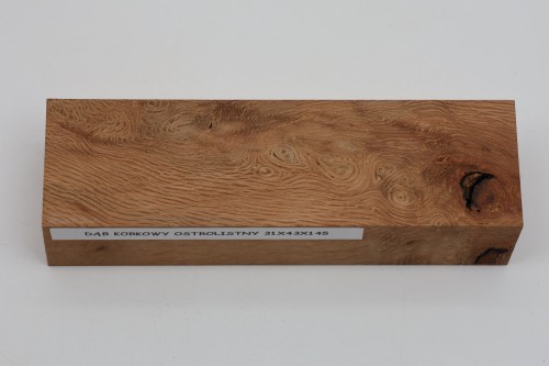 Dąb ostrolistny korkowy Holm Mediterranean Oak Cork drewno na rękojeść noża wood for knife