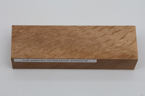 Dąb ostrolistny korkowy Holm Mediterranean Oak Cork drewno na rękojeść noża wood for knife