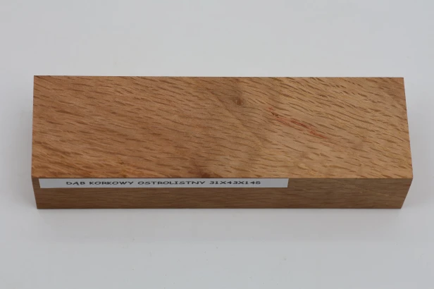 Dąb ostrolistny korkowy Holm Mediterranean Oak Cork drewno na rękojeść noża wood for knife