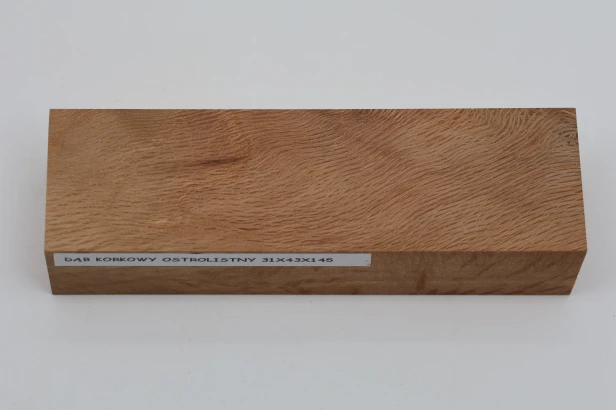 Dąb ostrolistny korkowy Holm Mediterranean Oak Cork drewno na rękojeść noża wood for knife