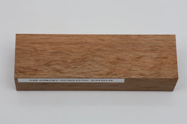 Dąb ostrolistny korkowy Holm Mediterranean Oak Cork drewno na rękojeść noża wood for knife