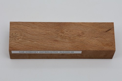 Dąb ostrolistny korkowy Holm Mediterranean Oak Cork drewno na rękojeść noża wood for knife
