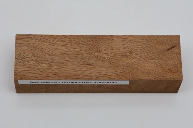 Dąb ostrolistny korkowy Holm Mediterranean Oak Cork drewno na rękojeść noża wood for knife