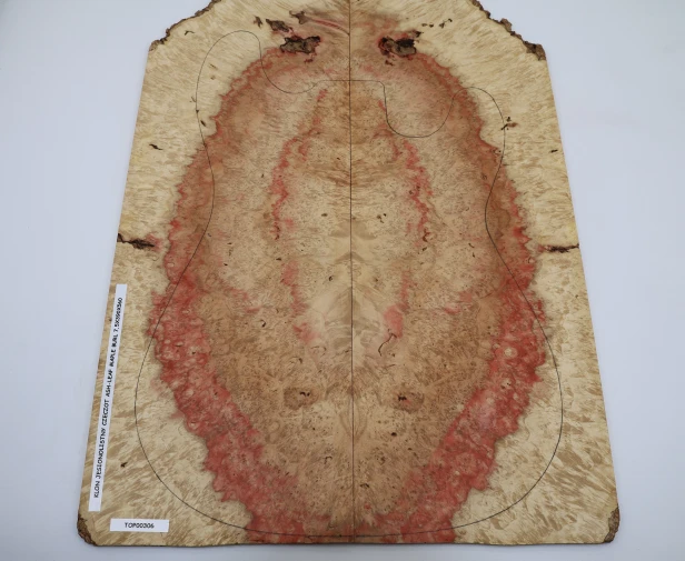 Klon jesionolistny czeczot Ash-leaf Maple Burl drewniany top na gitarę guitar top