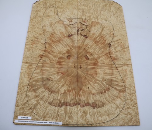 Klon jesionolistny czeczot Ash-leaf Maple Burl drewniany top na gitarę guitar top