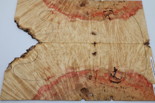 Klon jesionolistny czeczot Ash-leaf Maple Burl drewniany top na gitarę guitar top