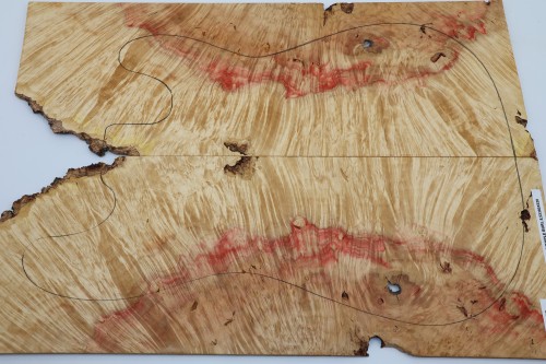 Klon jesionolistny czeczot Ash-leaf Maple Burl drewniany top na gitarę guitar top