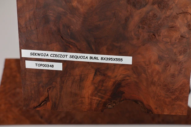 Sekwoja czeczot Sequoia Burl drewniany top na gitarę guitar top