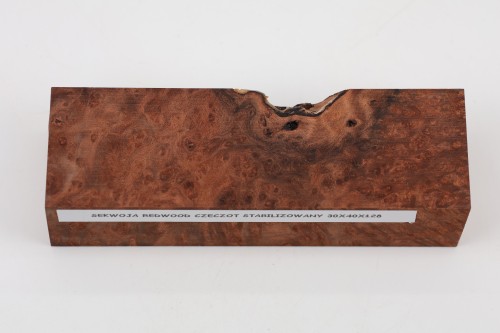 Sekwoja czeczot Sequoia Redwood Burl stabilizowane drewno na rękojeść noża stabilized wood for knife