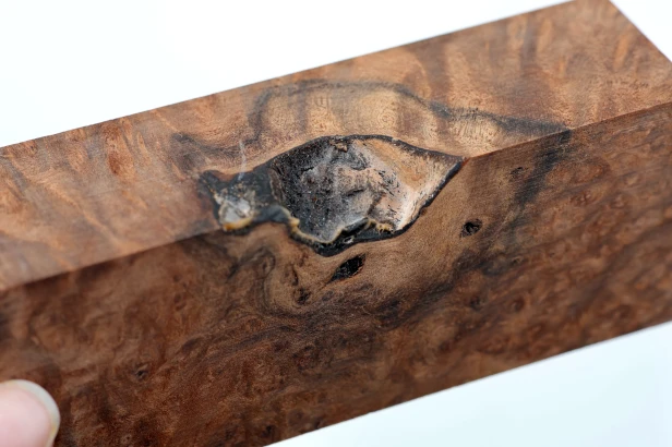 Sekwoja czeczot Sequoia Redwood Burl stabilizowane drewno na rękojeść noża stabilized wood for knife