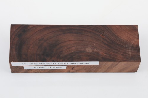 Sekwoja Sequoia Redwood X-CUT stabilizowane drewno na rękojeść noża stabilized wood for knife