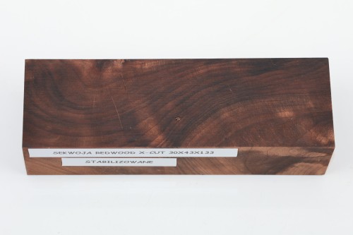 Sekwoja Sequoia Redwood X-CUT stabilizowane drewno na rękojeść noża stabilized wood for knife