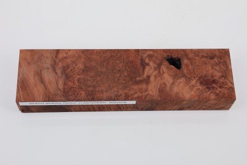 Sekwoja czeczot Sequoia Redwood Burl stabilizowane drewno na rękojeść noża stabilized wood for knife