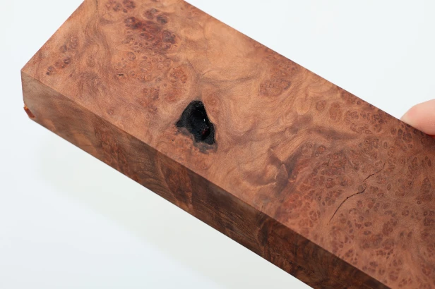 Sekwoja czeczot Sequoia Redwood Burl stabilizowane drewno na rękojeść noża stabilized wood for knife