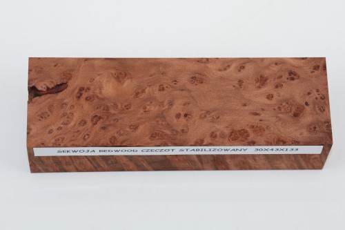 Sekwoja czeczot Sequoia Redwood Burl stabilizowane drewno na rękojeść noża stabilized wood for knife
