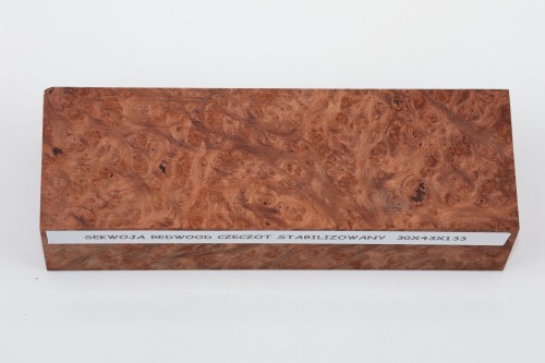 Sekwoja czeczot Sequoia Redwood Burl stabilizowane drewno na rękojeść noża stabilized wood for knife